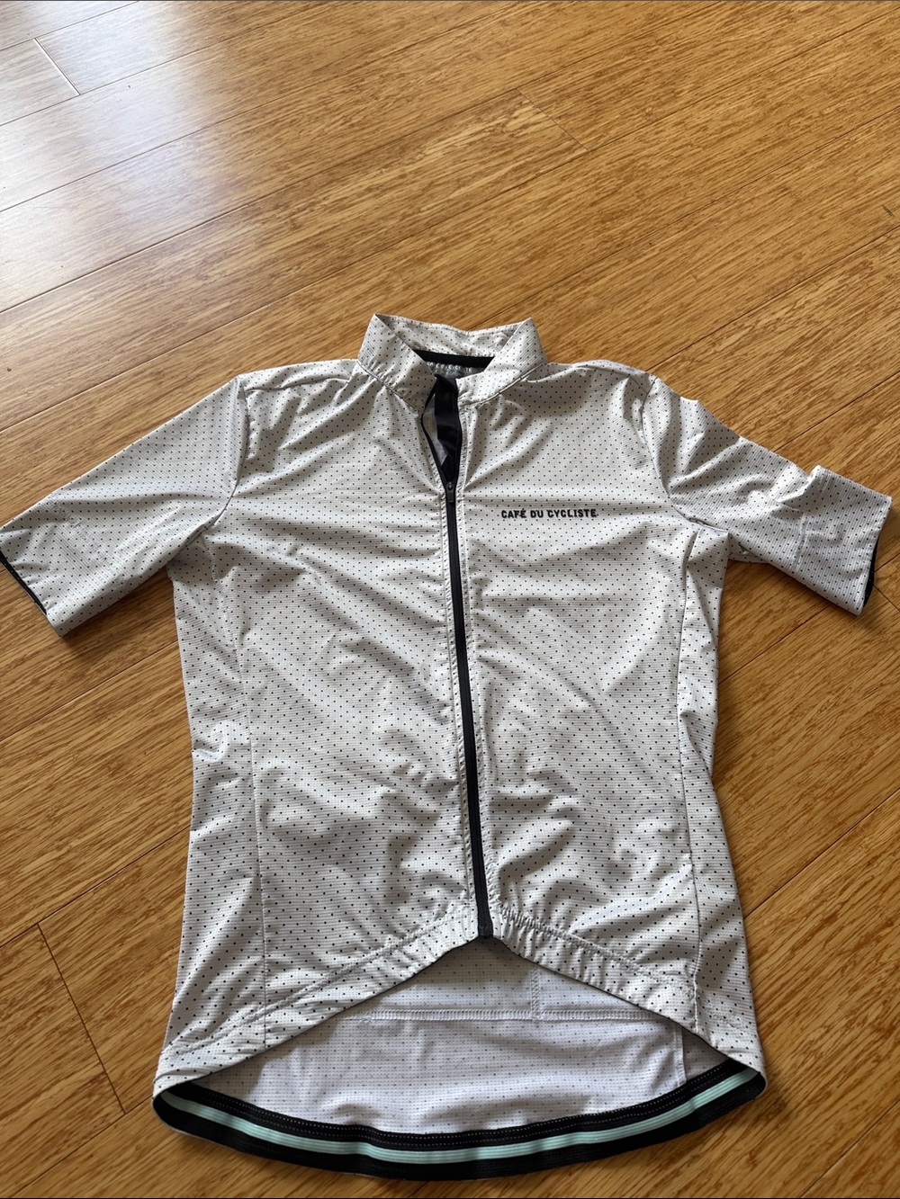 Cafe du Cycliste Men’s White Reflective Cycling Jersey